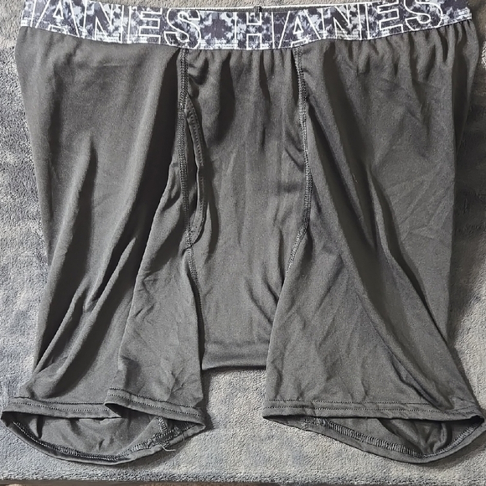 Hanes Gray Boxer Briefs with Stylish Waistband